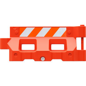 Hydrocade Water Filled Barricade with EG Sheeting, Orange