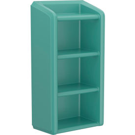 Endurance Full Unit Wall Mounted Shelving, 4 Shelf, 25"W x 14"D x 49"H, Aqua