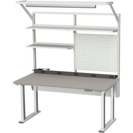 QuatreX Assembly Workstation, 60"W x 30"D, Gray
