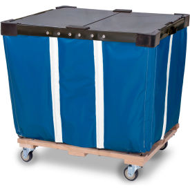Ergo Basket Truck, Dual-Sided Compartments with Lids, 12 BU Capacity, Blue