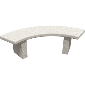 58" Curved Concrete Bench, SB6 Sandblast