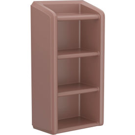 Endurance Full Unit Wall Mounted Shelving, 4 Shelf, 25"W x 14"D x 49"H, Brown