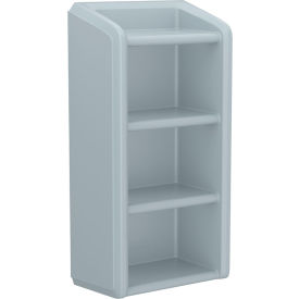 Endurance Full Unit Wall Mounted Shelving, 4 Shelf, 25"W x 14"D x 49"H, Gray