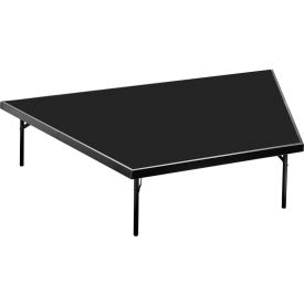 Stage Pie Compatible with 4' x 8' Stage, Polydeck Floor, 45"L x 75"W x 16"H, Black