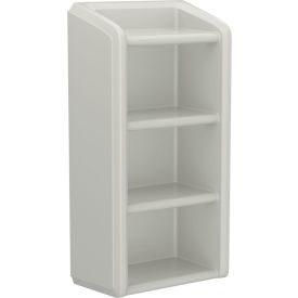 Endurance™ Full Unit Wall Mounted Shelving, 4 Shelf, 25"W x 14"D x 49"H, Stone Gray