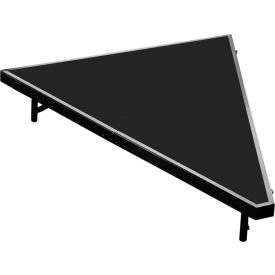 Stage Pie Compatible with 4' x 8' Stage, Polydeck Floor, 45"L x 39"W x 8"H, Black