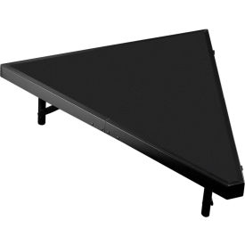 Stage Pie Compatible with 3' x 8' Stage, Polydeck Floor, 33"L x 30"W x 8"H, Black