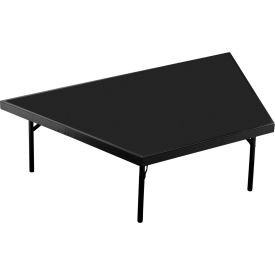 Stage Pie Compatible with 3' x 8' Stage, Polydeck Floor, 33"L x 57"W x 16"H, Black