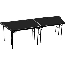Stage Pie Compatible with 3' x 8' Stage, Polydeck Floor, 33"L x 110"W x 32"H, Black