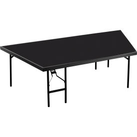 Stage Pie Compatible with 3' x 8' Stage, Polydeck Floor, 33"L x 83"W x 24"H, Black