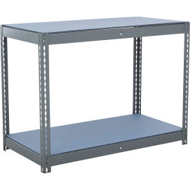 2 Shelf, Standard Duty Boltless Shelving, Starter, 72"W x 24"D x 36"H, Duradeck
