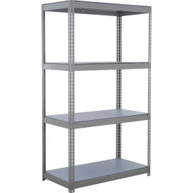 4 Shelf, Standard Duty Boltless Shelving, Starter, 72"W x 24"D x 72"H, Duradeck