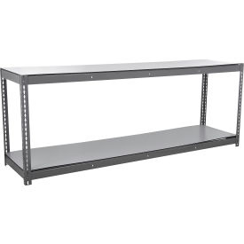 2 Shelf, Standard Duty Boltless Shelving, Starter, 96"W x 24"D x 36"H, Duradeck