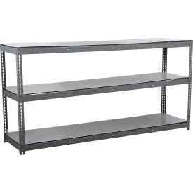 3 Shelf, Standard Duty Boltless Shelving, Starter, 96"W x 24"D x 48"H, Duradeck