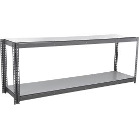 2 Shelf, Standard Duty Boltless Shelving, Add On, 96"W x 24"D x 36"H, Duradeck