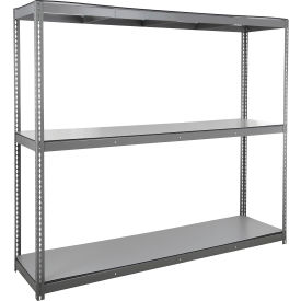 3 Shelf, Standard Duty Boltless Shelving, Starter, 96"W x 18"D x 84"H, Duradeck