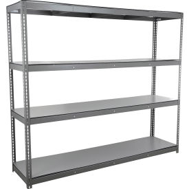 4 Shelf, Standard Duty Boltless Shelving, Starter, 96"W x 24"D x 84"H, Duradeck