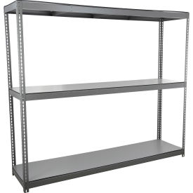 3 Shelf Standard Duty Channel Boltless Shelving Starter 96"Wx24"Dx60"H Duradeck
