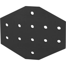 10 Series 12 Hole Cross Joining Plate, Black