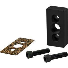 10 Series 1" x 2" End Mount Pressure Manifold Plate w/ 1/4" NPT, Black