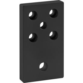 10 Series Leveling Anchoring Base Plate With 3/8-16 Tap, 6-Hole, Black