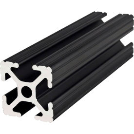 1" x 1" T-Slotted Extrusion Black Anodize Bar, 120"