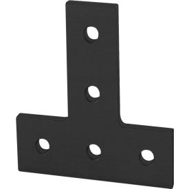 10 Series T Flat Plate with 5 Hole, Black