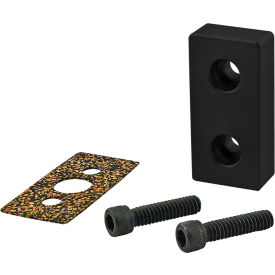10 Series 1" X 2" End Mount Pressure Manifold Plate- Blank, Black