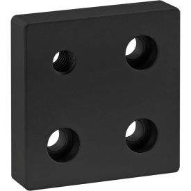15, 30, 40, 45 Series 2" x 2" Base Plate w/ 5-16/18 Tap In Corner, Black