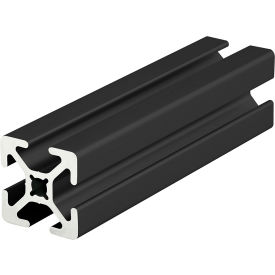 1" x 1" T-Slotted Extrusion Black Anodize Smooth Bar, 242"