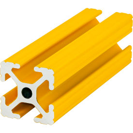 1" X 1" T-Slotted Extrusion Yellow Powder Coated Bar, 24"