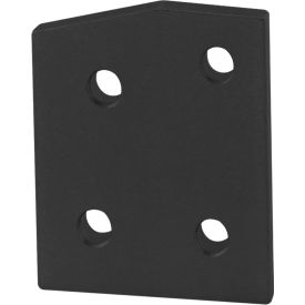 10 15 Series Degree Angled Flat Plate with 4 Hole, Black