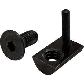 10 Series Flat Head Socket Cap Screw and Drop In T-Nut, 1/4-20 X 5/8"
