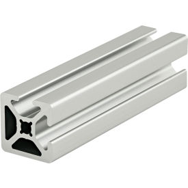 10 Series 1" x 1" Bi-Slot Adjacent Smooth T-Slotted Extrusion Profile, 120" Bar, Clear