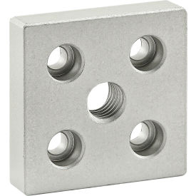 10 Series 2" x 2" Base Plate w/ 1/2-13 Tap in Center, Anodize Finish, Clear