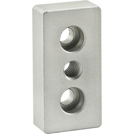 10 Series 1" x 2" Base Plate w/ 5/16-18 Tap in Center, Anodize Finish, Clear
