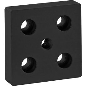 10 Series 2" X 2" Base Plate w/ 5-16/18 Tap In Center Black
