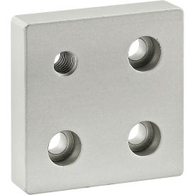 10 Series 2" x 2" Base Plate w/ 5/16-18 Tap in Corner, Anodize Finish, Clear