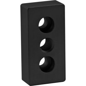 10 Series 1" X 2" Base Plate w/ 3-8/16, Tap In Center, Black