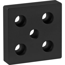10 Series 2" X 2" Base Plate w/ 3-8/16, Tap In Center, Black