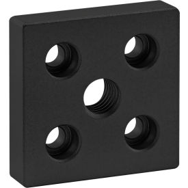 10 Series 2" X 2" Base Plate w/ 1-2/13, Tap In Center, Black