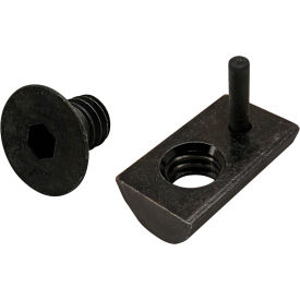 15 Series Flat Head Socket Cap Screw and Drop In T-Nut, 5/16-18 X 1/2", Black