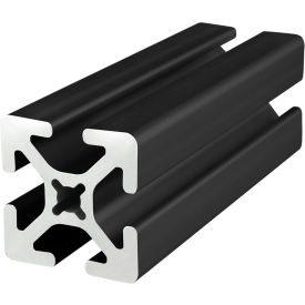 15 Series 1-1/2 x 1-1/2" Square T-Slotted Profile, Grade 6063-T6, Black