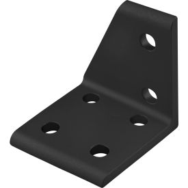 10 Series 6 Hole Right Inside Corner Bracket, Black