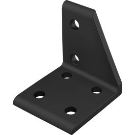 10 Series 6 Hole Left Inside Corner Bracket, Black