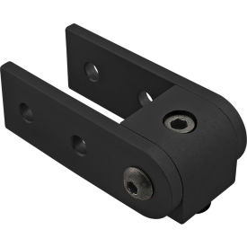 10 S 90° Right Angle Structural Pivot Assembly w/ Dual Straight Arms, Black