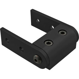 10 Series Universal Right Angle Pivot Assembly with Dual Straight Arms, Black