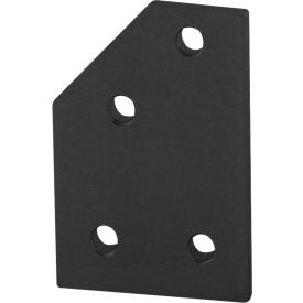 10 Series 4 Hole 45 Degree Angle Flat Plate, Black