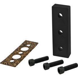 10 Series 1" X 3" Blank Pressure Manifold Plate, Black