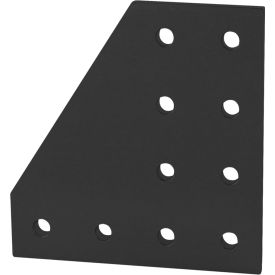 10 10 Series Hole 90 Degree Flat Plate, Black